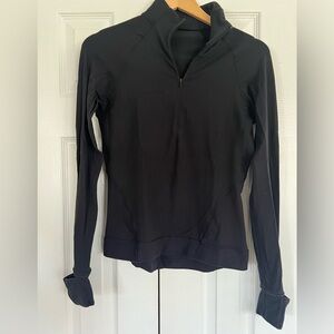 Lululemon Black Quarter zip (Size 6)